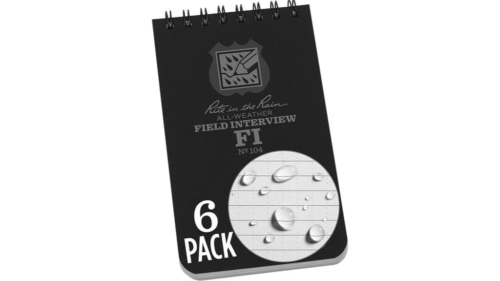 weatherproof field interview notebooks