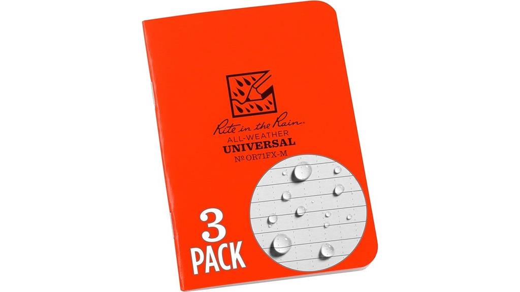 weatherproof mini stapled notebooks