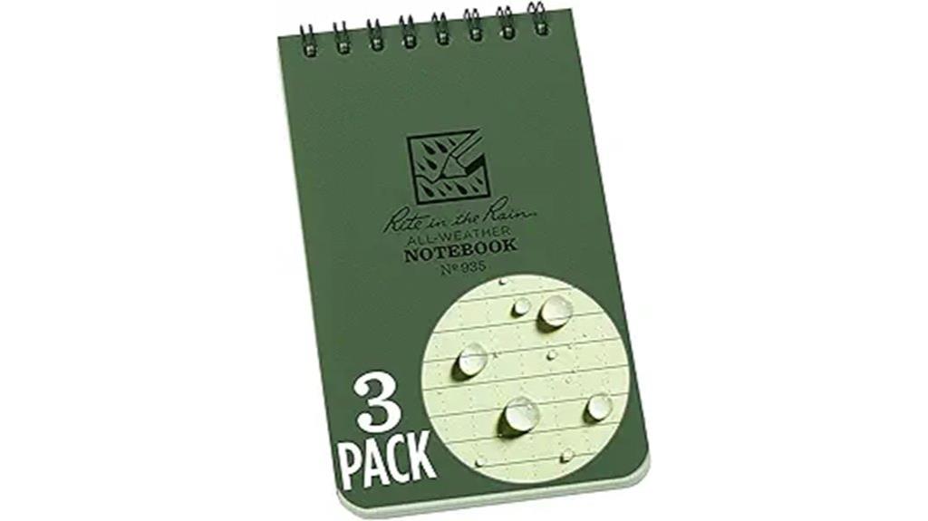 weatherproof spiral notebook pack