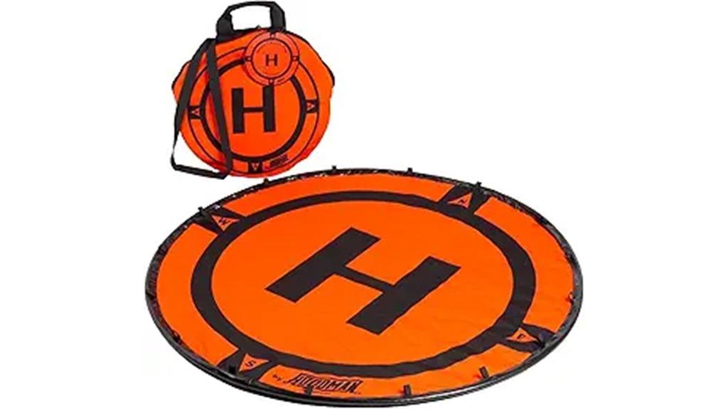 weighted drone landing pad