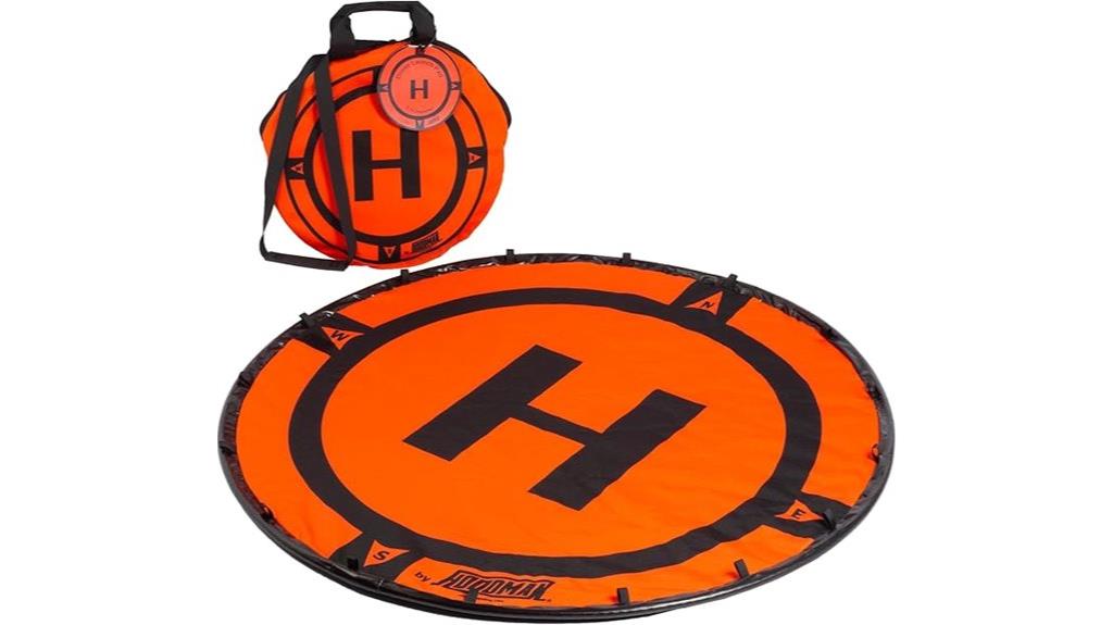 weighted drone landing pad