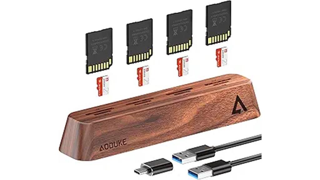 wooden usb sd reader