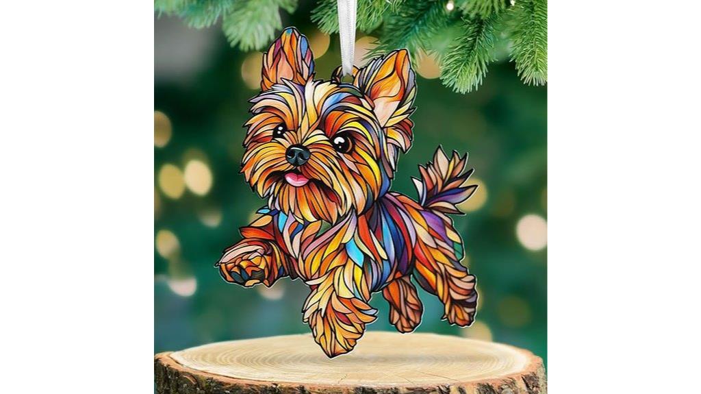 yorkie christmas ornament flagwix
