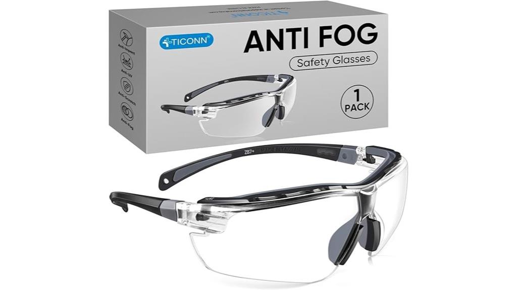 anti fog uv safety glasses
