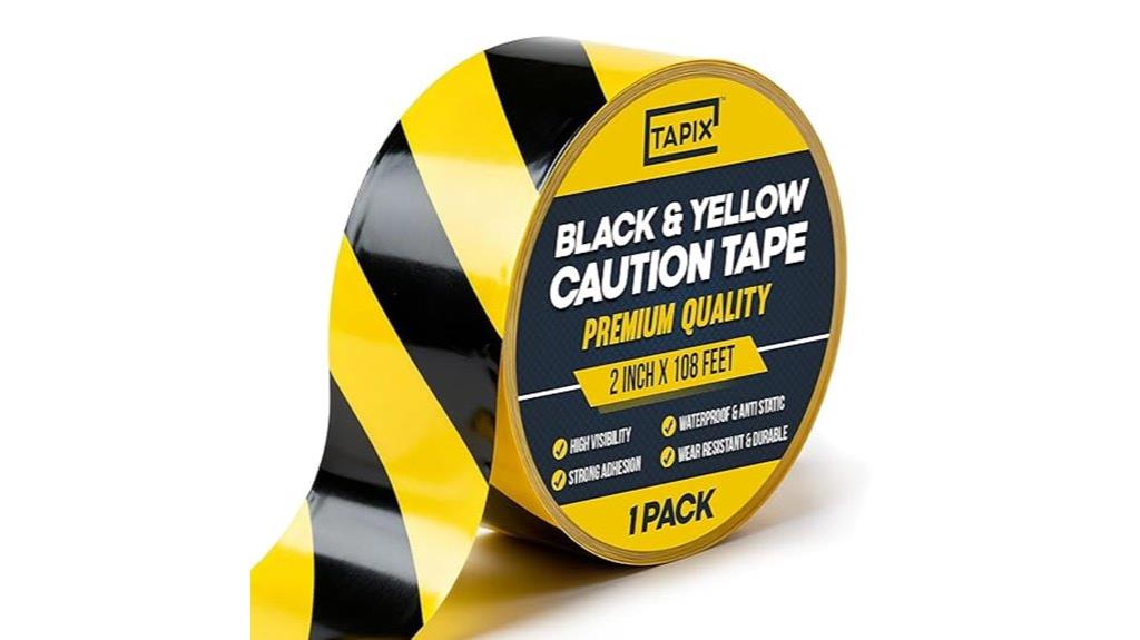 black yellow warning tape