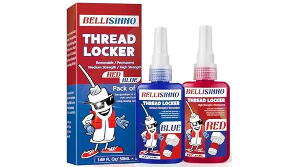 blue and red threadlock