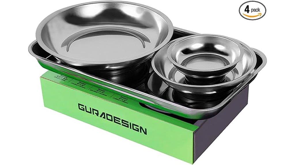 four piece magnetic tray set