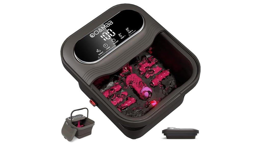 heated bubble collapsible foot spa