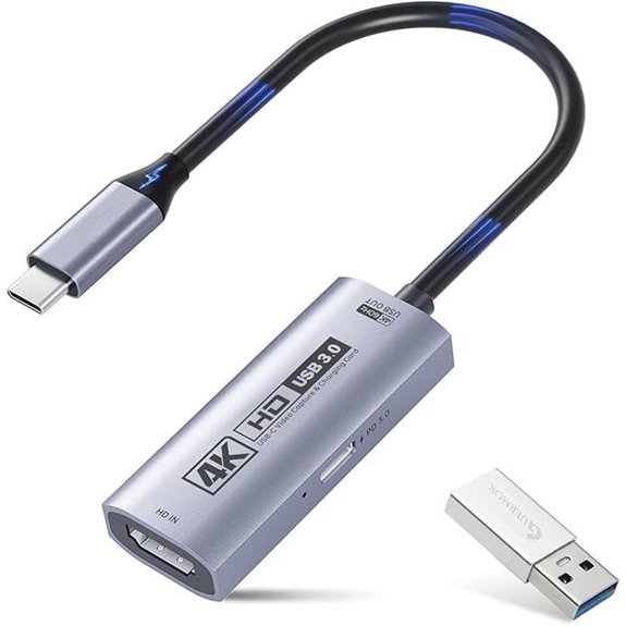 Guermok 4K USB3.0 Video Capture Card with PD 100W
