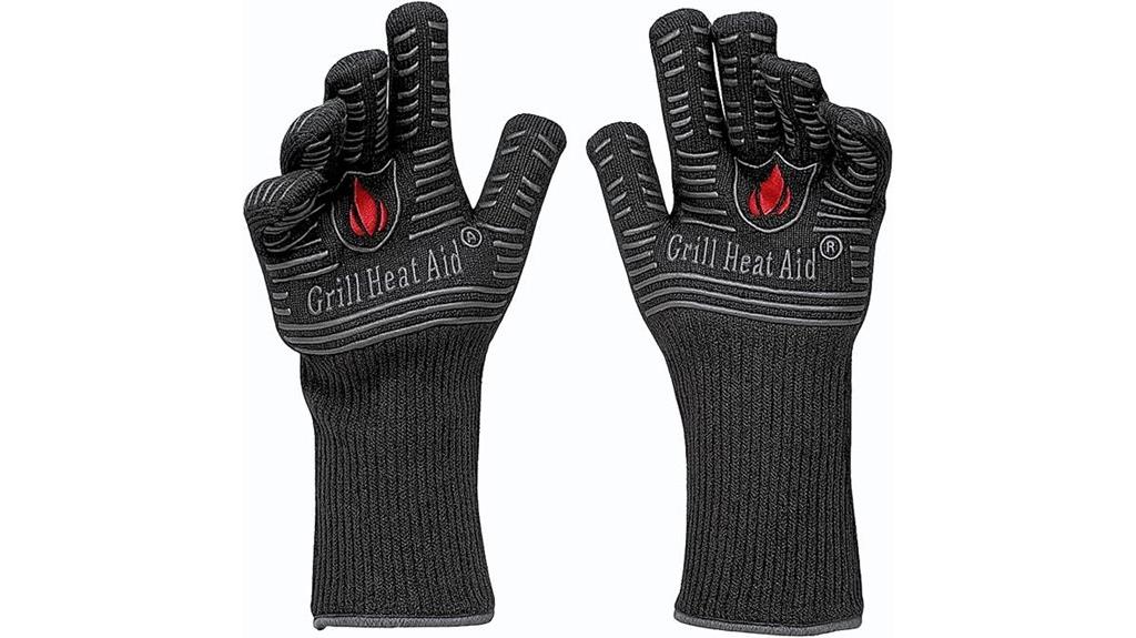 high temperature fireproof grill gloves