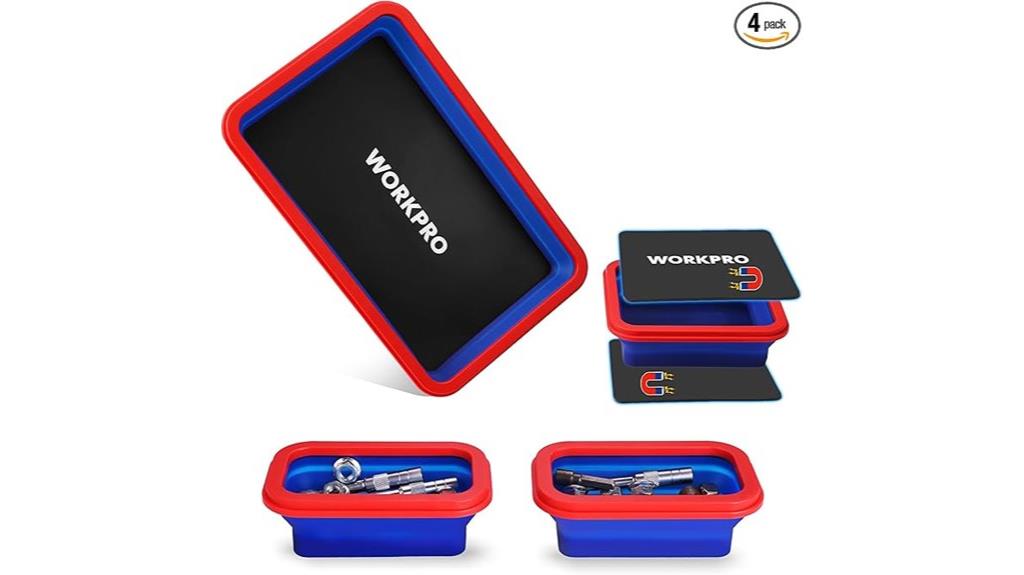 magnetic collapsible parts trays