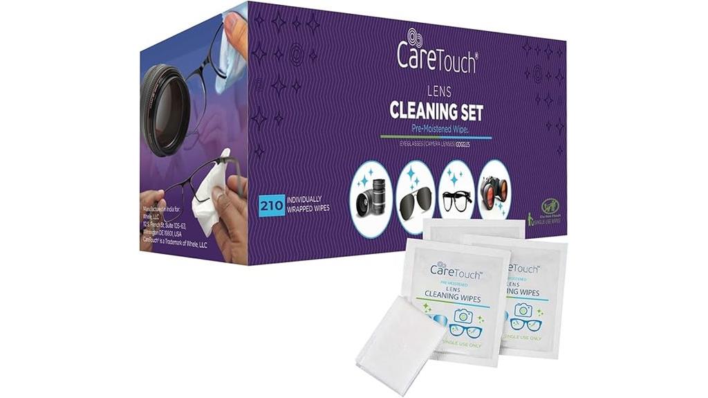 pre moistened lens wipes