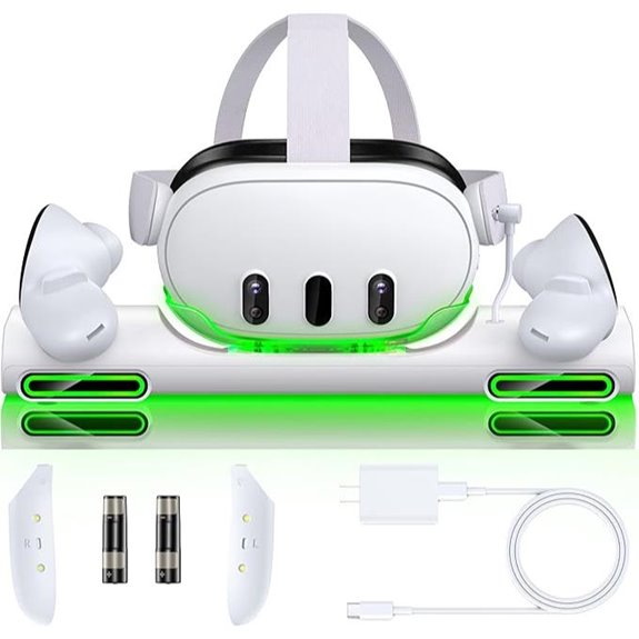 Meta Quest 3 Charger Station with Batteries and Adapter