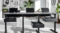 top desks with cable drawers