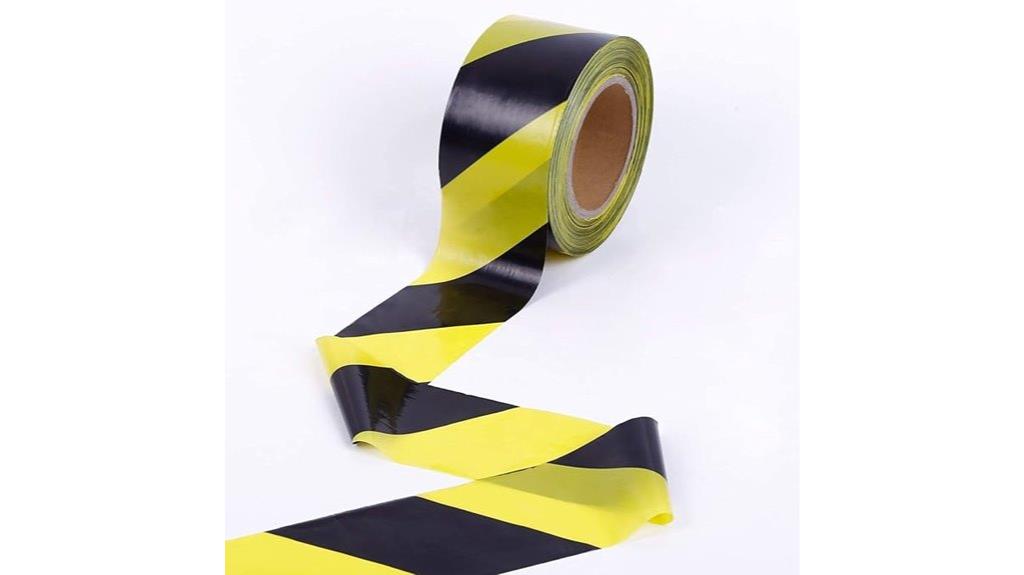 yellow black hazard tape