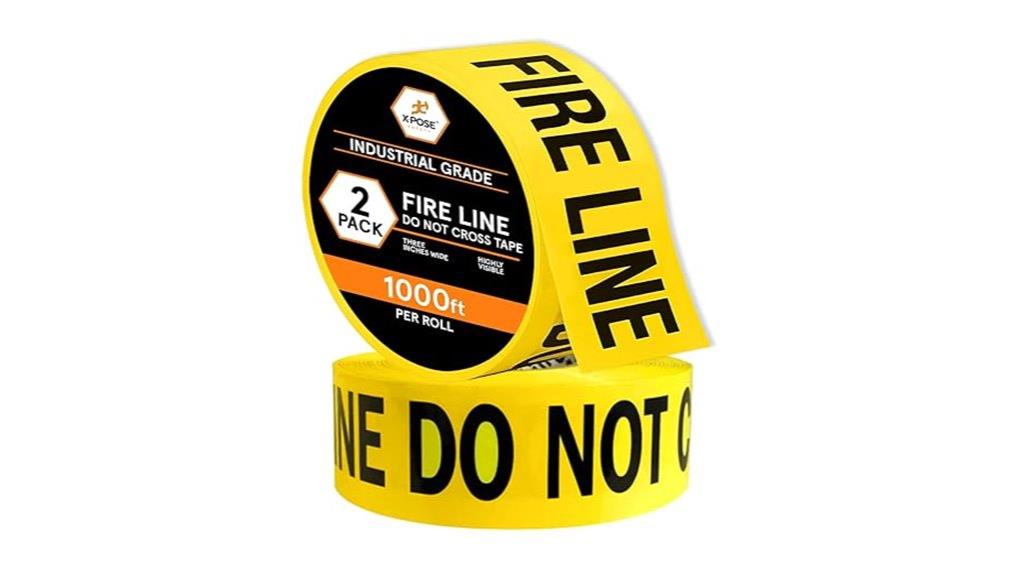yellow fire line tape