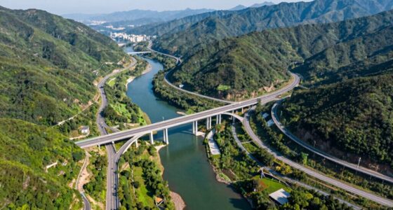 aerial photography of infrastructure
