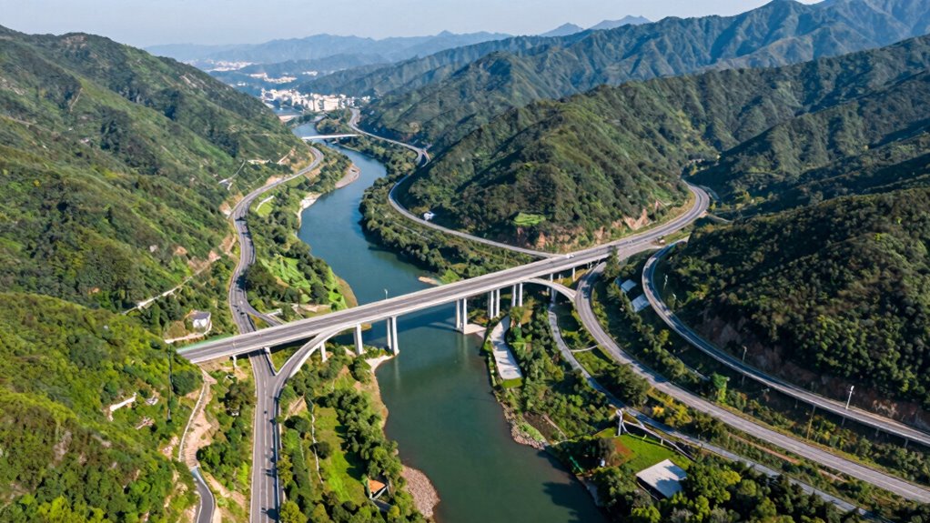 aerial photography of infrastructure