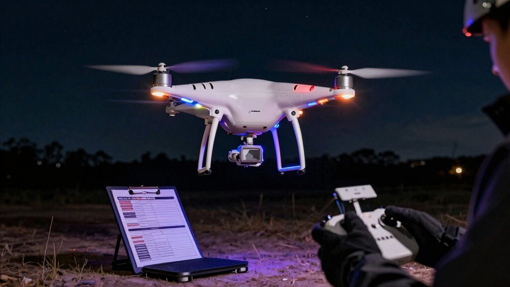 night drone safety setup