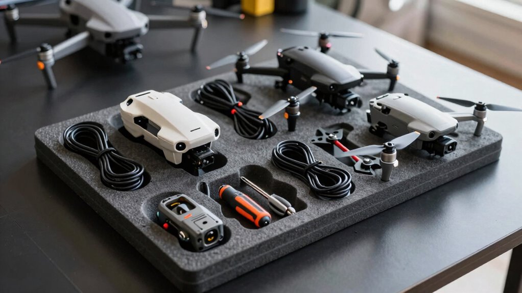 organized drone gear storage