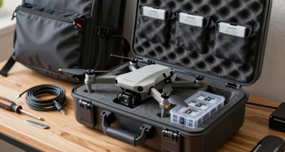 organized drone gear storage