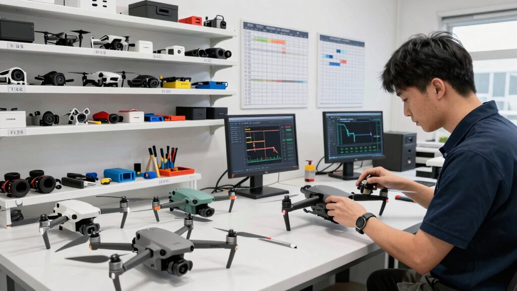 organized drone maintenance and data