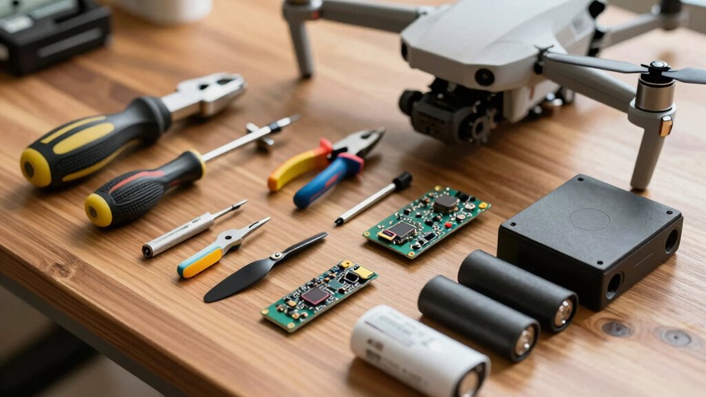 organized drone repair essentials