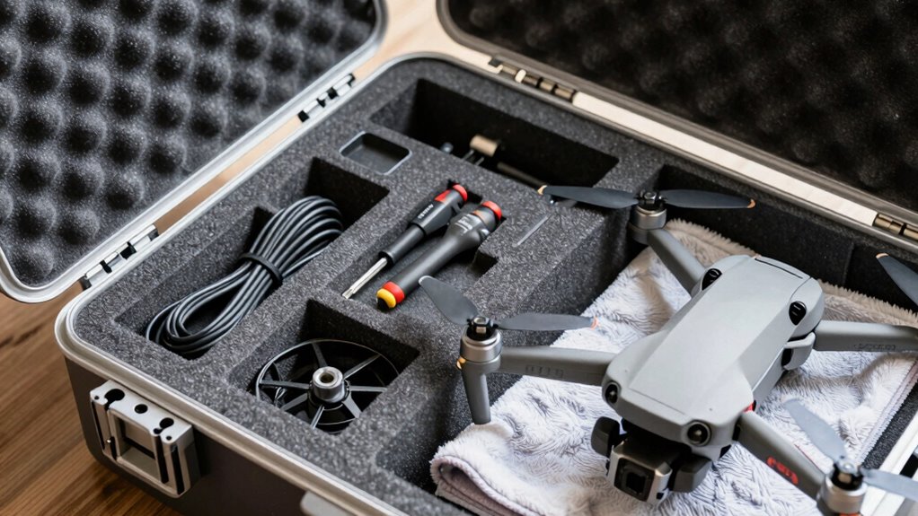 proper drone battery and gear storage