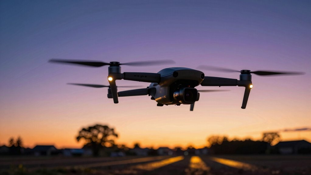 sunset drone flight precautions