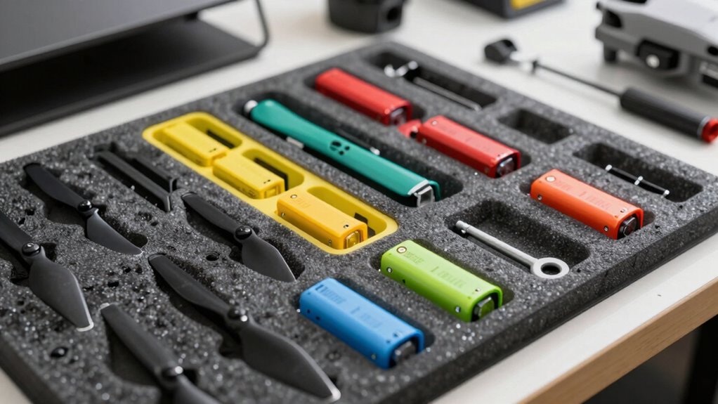 well organized drone kit