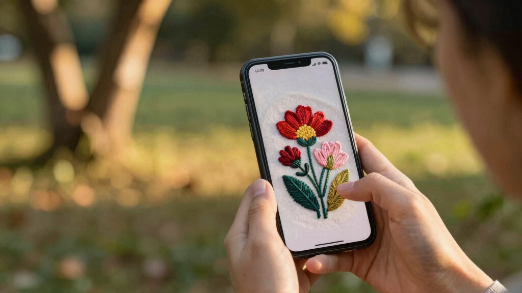 embroidered flowers bloom from botanical-dyed threads and digital algorithms