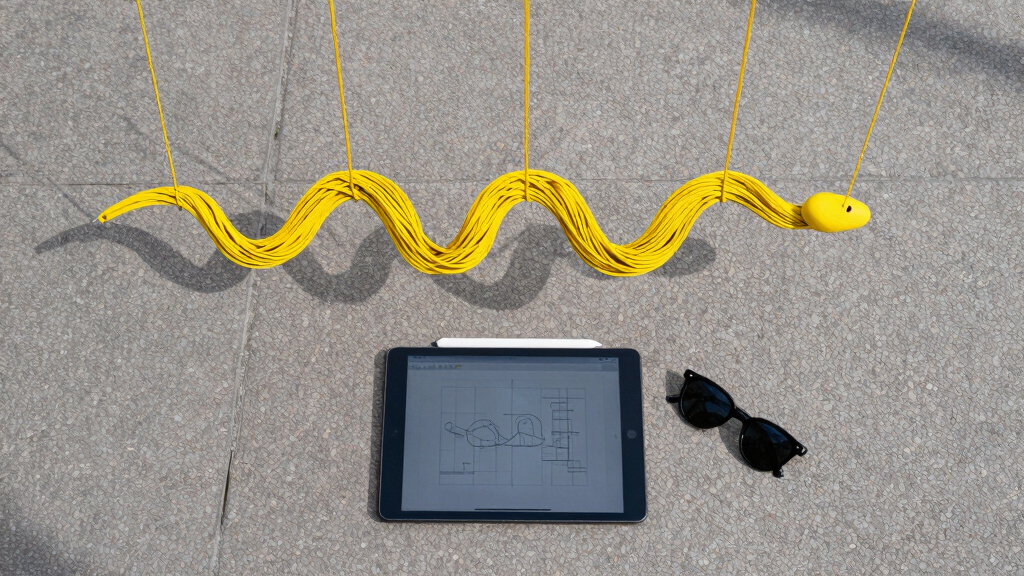 jesús rafael soto suspends 4,000 yellow strands in kensington gardens for serpentine
