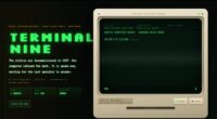 TERMINAL NINE — a decommissioned station computer, still running one story — CSS-only CRT (FABLE/175, room 21)